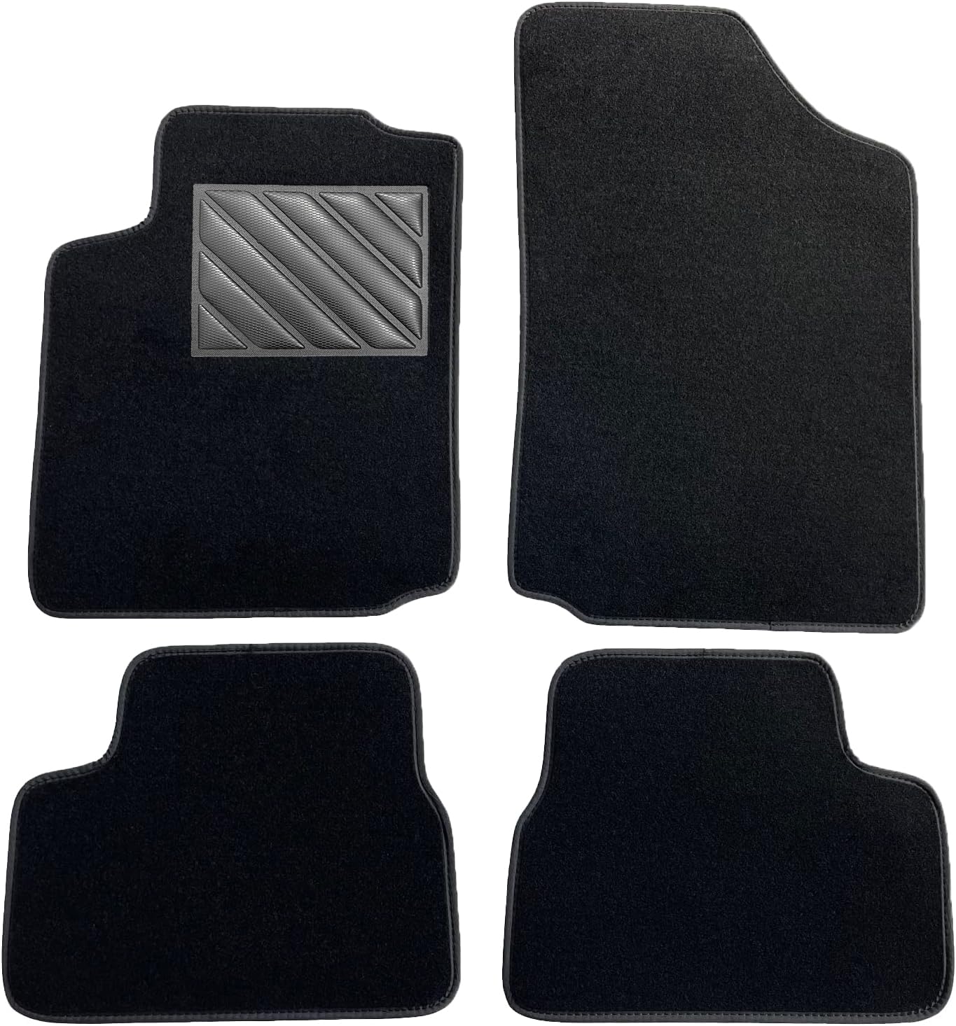 Alfombrillas a Medida para Citroën C3 I 2002-2009, Antideslizantes, talonera de Goma Reforzada, Botones de Anclaje.