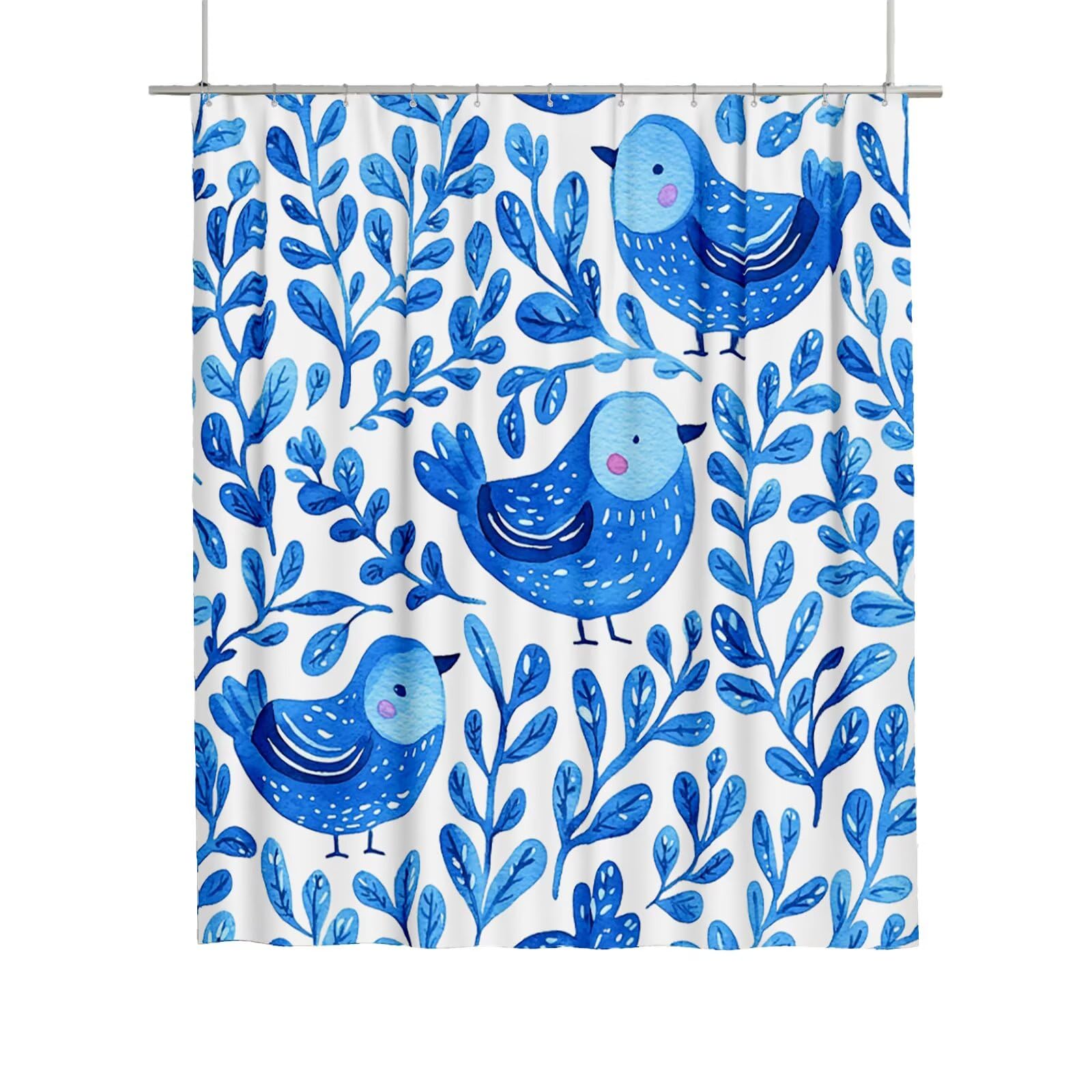Rideau de douche animal imperméable et lavable avec ourlet lesté anti-adhérence pour baignoire