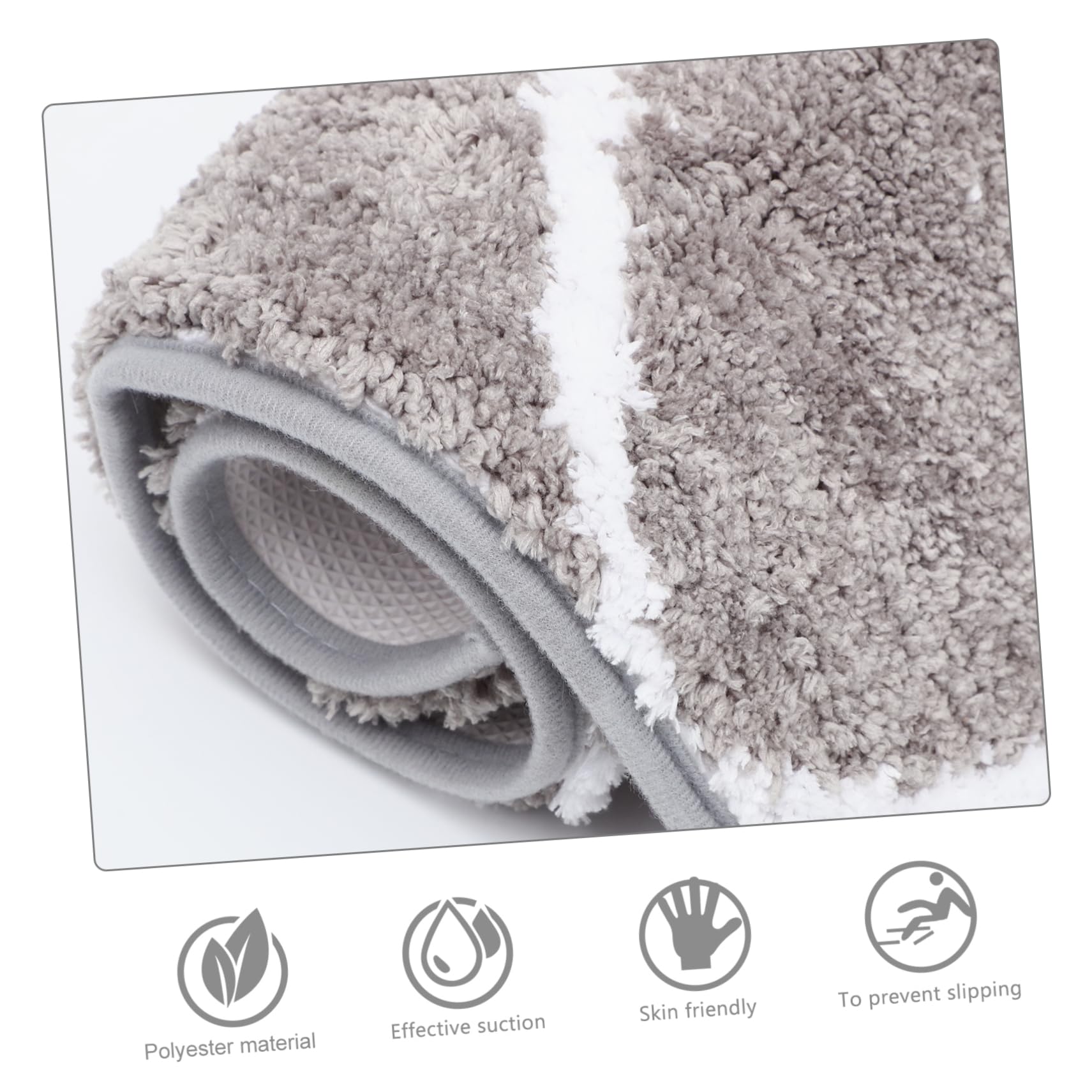 Alfombrilla Antideslizante de Baño y Absorbente Tapete de Poliéster para Suelo de Baño Alfombrilla