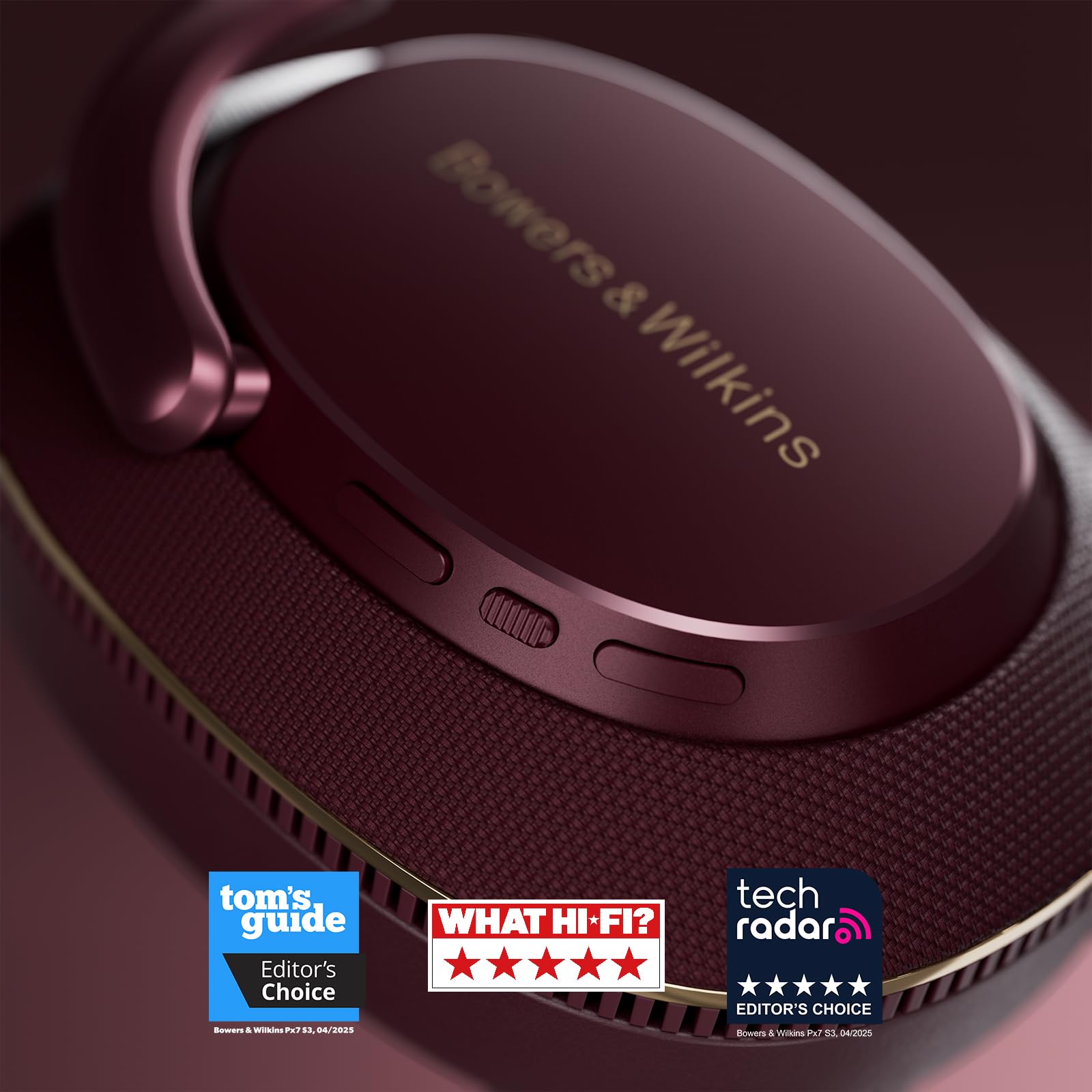 Bowers & Wilkins Px7 S3 Cuffie Wireless Over-Ear, Cancellazione Avanzata del Rumore, DSP 24-bit, aptX Lossless, Riproduzione 30 Ore, 8 Microfoni, Ricarica Rapida - Indaco Blu
