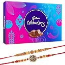 Astonished Retail Cadbury Celebration Pack with Set of 2 Rakhi | Cadbury Chocolate Hamper with Rakhi Gift | Rakhi Chocolate for Brother | 007 gallery image