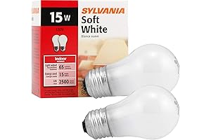 Sylvania 15 Watt Incandescent A15 Soft White Low Watt Light Bulbs
