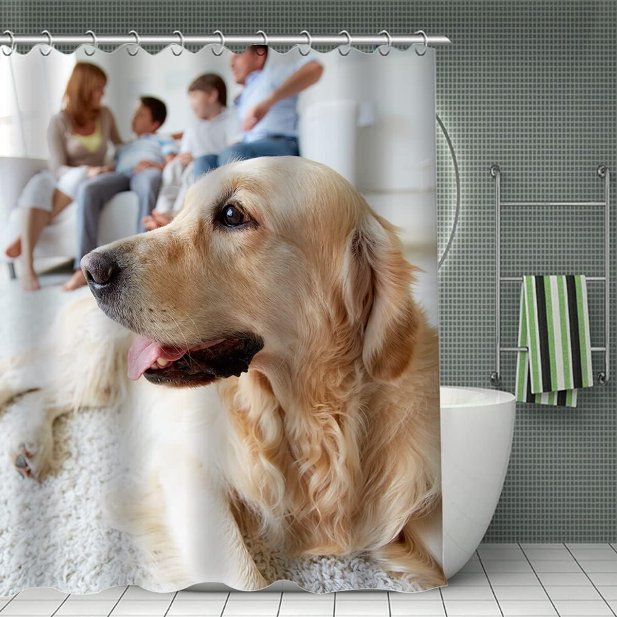 STYLETiFY Custom Picture Shower Curtain Design Photo Shower Curtain Custom Image Shower Curtain Bathroom Personalized Decor Waterproof with Hooks Polyester Fabric Bath Curtains 66"x 72"