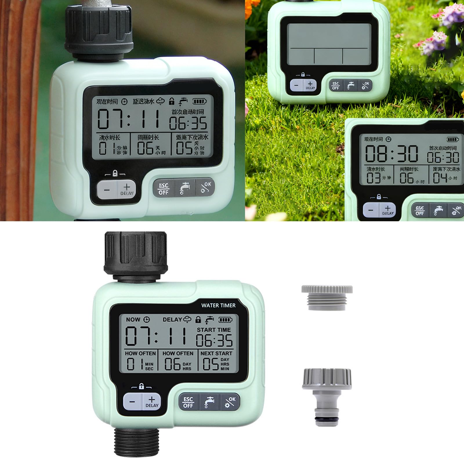 Minuterie d'arrosage automatique pour plantes pour jardin extérieur