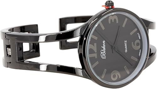 Miniatura 4 de Blekon Collections - Elegante reloj analógico de cuarzo para mujer, caja de 1.299 in, diseño de brazalete de metal casual, ajuste ajustable para
