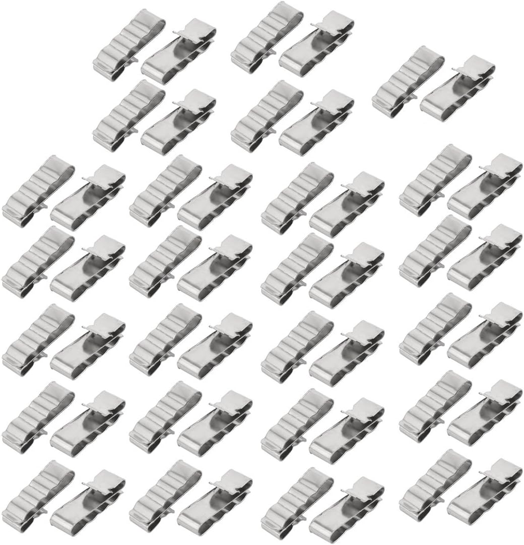50 Pcs Power supply and power module Stainless Steel R Type Cable Clip Clamp for 5mm Dia Wire Hose Tube