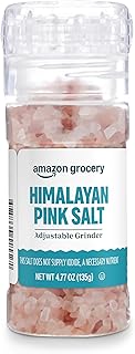 Amazon Grocery, Himalayan Pink Salt Adjustable Grinder, 4.77 Oz (Previously Amazon Fresh, Packaging May Vary)