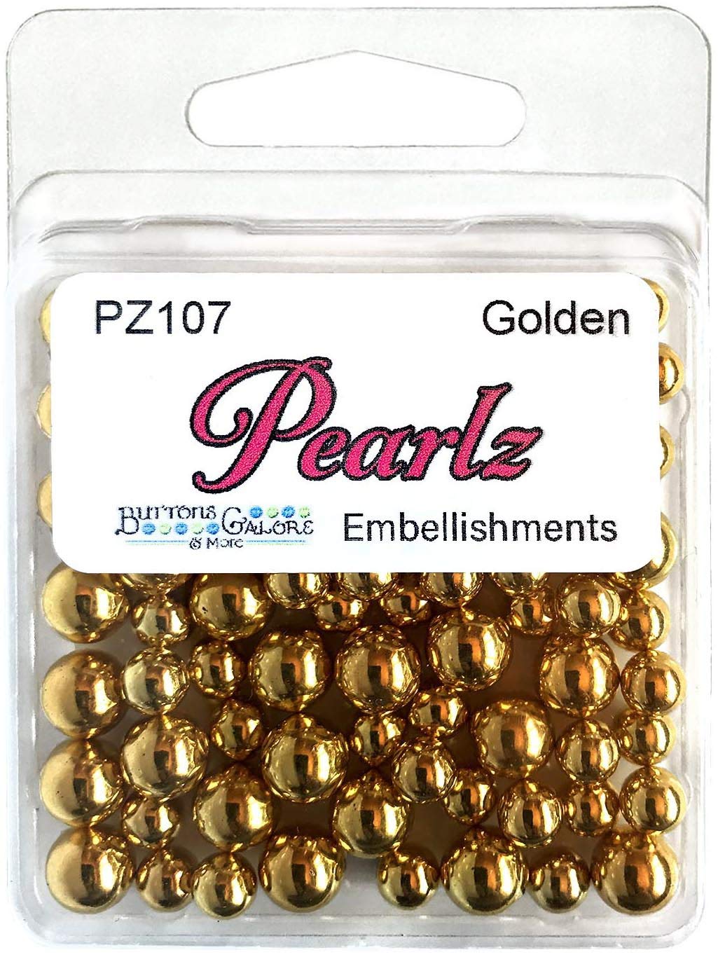 Buttons Galore and MorePearlz Embellishments Golden