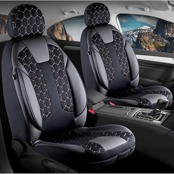 Suzuki Vitara 2019-2025 ile Uyumlu L x Deri Detayl  Oto Koltuk K l f   n Arka Tak m Cyrus S YAH BEYAZ