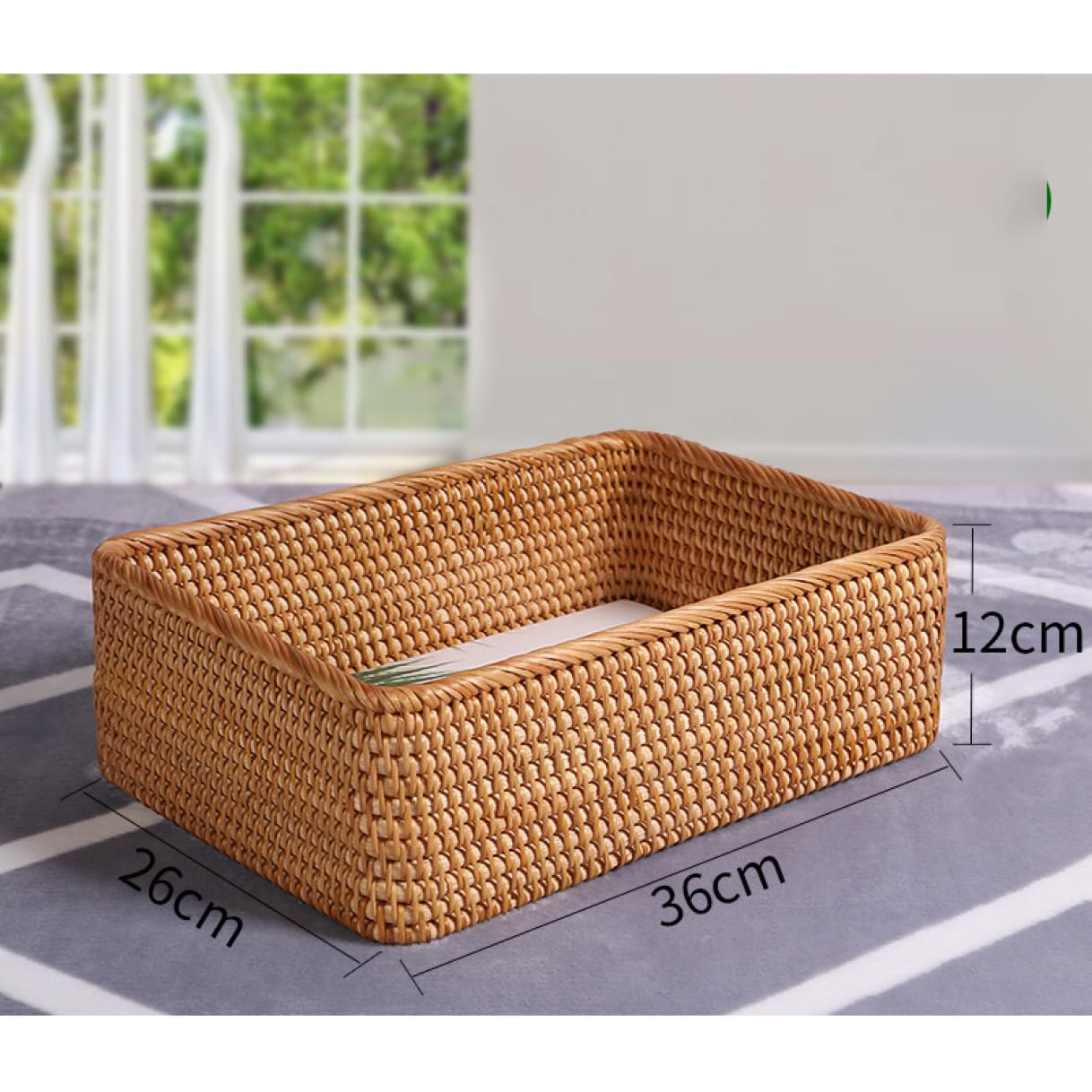 バスケット かご ちどり産業 バスケット PEバスケット 幅36×奥行26×高さ10cm 収納