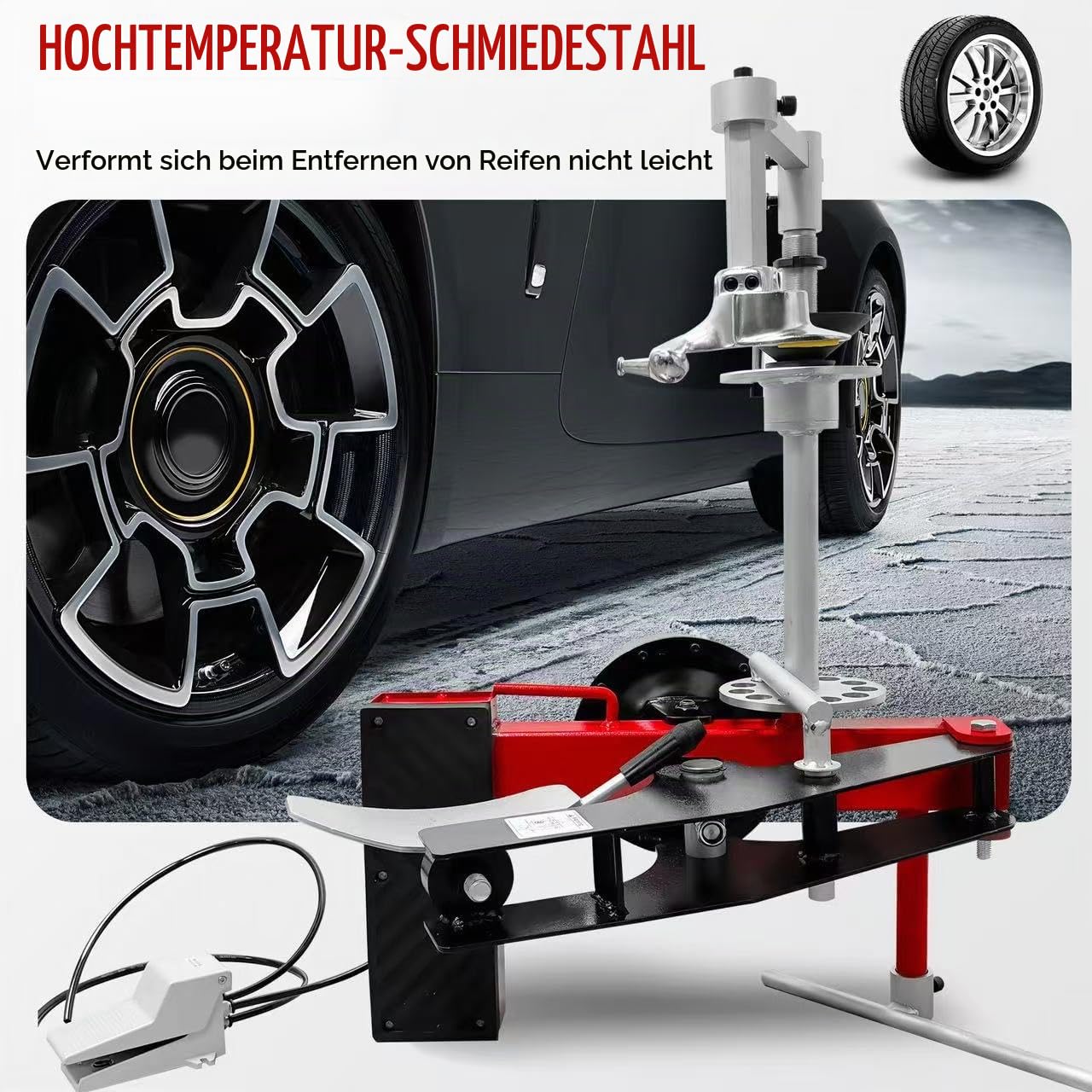 Generisch Manuelle Reifenmontiermaschine Reifenmontiermaschine Radmontiermaschine Perfekt für Outdoor & Mobile Autoreparaturen