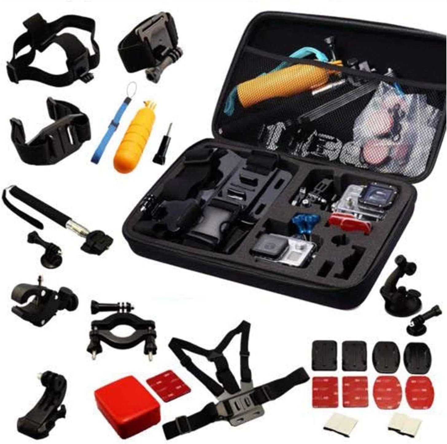 Navitech30-in-1 Action Camera Accessories Combo Kit with EVA Case - Compatible with TopElek Action Camera