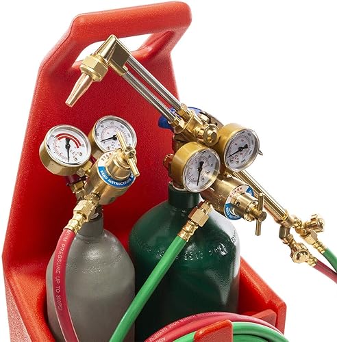Miniatura 2 de Kit de antorcha de corte de oxígeno portátil profesional de acetileno oxy con tanque de gas kit portátil de corte y soldadura de antorcha
