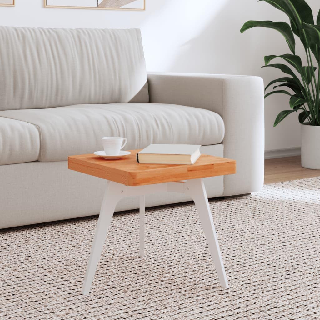 Piano da tavolo in legno massello di faggio, 40 x 40 x 4 cm, quadrato, con angoli arrotondati, per tavolino da caffè, piano di lavoro, accessori per mobili, fai da te, stabile, versatile, per ufficio