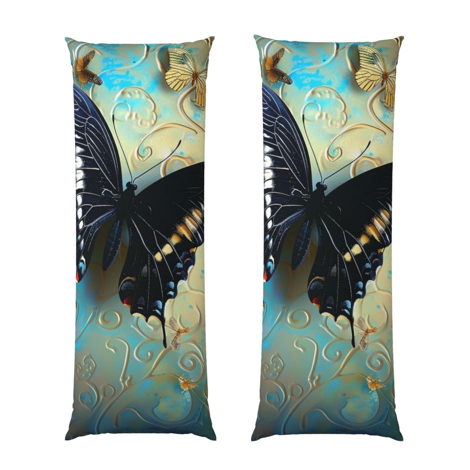 Body Pillow Cover 20x54 Inch, Butterfly Print Long Lumbar Pillow Case with Zipper Long Body Pillowcase Decorative for Bed Sofa Bedroom
