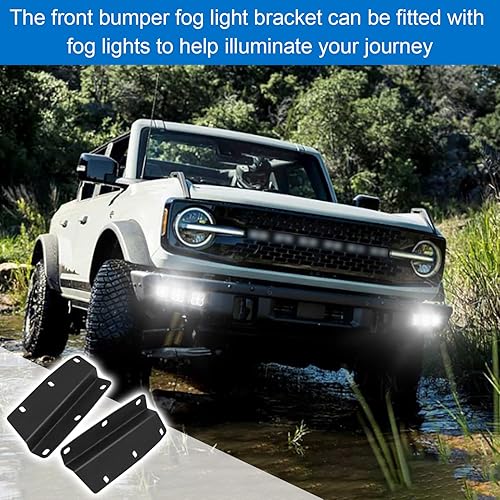 Miniatura 2 de Soporte de montaje de luces antiniebla LED para parachoques delantero compatible con Ford Bronco de 2 puertas 4 puertas 2021 2022 2023 2024 Kit de