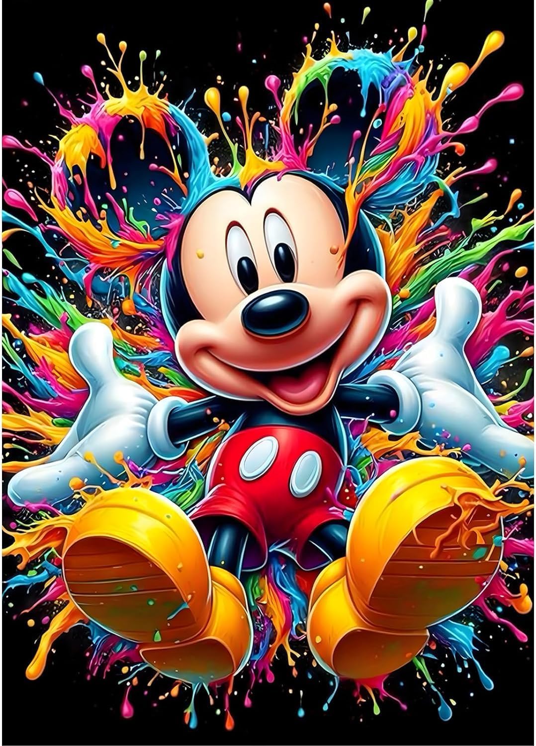 CLYCTIP Diamond Painting Kits for Adults, Cartoon Mouse Diamond Art Kits for Adults 5D Anime Colorful Diamond Art Painting 30 * 40cm (White)