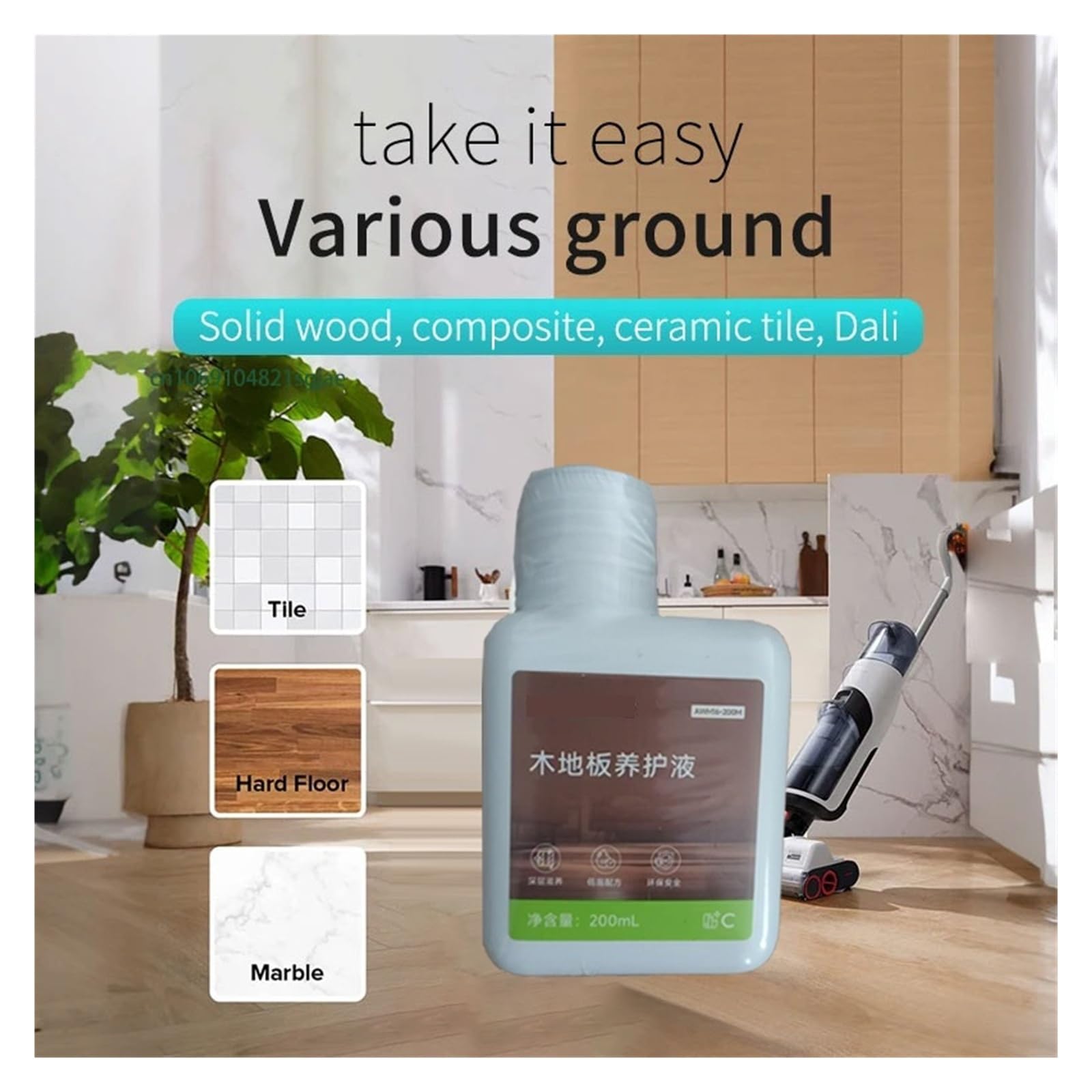 3 unidades compatibles con Dreame X30 X40 X50 Ultra H11 H12 H13 Max Pro M10 W12. Líquido limpiador for suelos de madera. Accesorios de 200 ml.