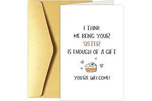 Funny Birthday Card from Sister to Brother: I Think Me Being Your...