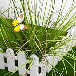 20 Pcs Artificial Outdoor Grass Plants Uv Resistant Greenery Faux Shrubs Fake Plant Artificial Plastic Onion Grass for Indoor/Outdoor Window Garden Porch Home Decor