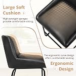 LUE BONA 26 Inch Counter Height Bar Stools Set of 4, Faux Leather Upholstered Barstools, Barstool with Back, Comfortable Bar Chairs, Modern Counter Stools for Kitchen Counter Island