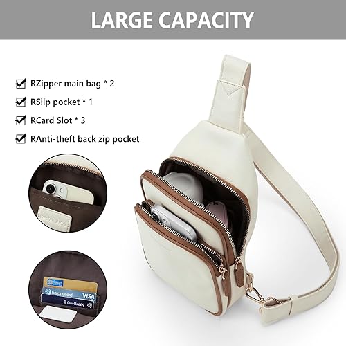 Miniatura 5 de WESTBRONCO Sling Bag for Women Small Nylon Fanny Pack Lightweight Large-capacity Crossbody Bags