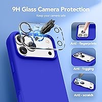 Vista 368 de GONEZ Funda de silicona para iPhone 15 Pro Max, compatible con Magsafe, protector de cámara + protector de pantalla, forro de microfibra suave Negro