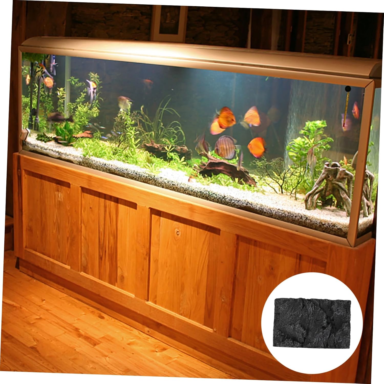 3D Aquarium Background Board Rock Tank Decor Tank Background Fade-Resistant 45x28 Inches