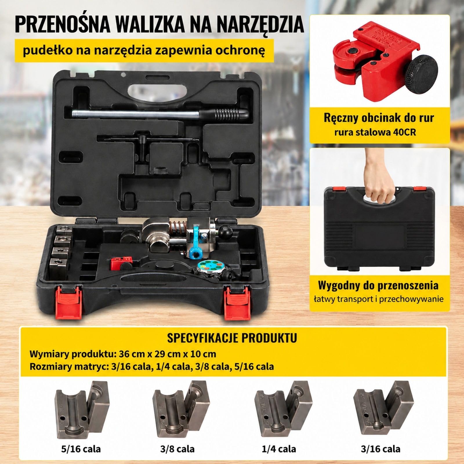 4-częściowy zestaw narzędzi do kielichowania przewodów hamulcowych, 45 stopni, kielichowanie pojedyncze, podwójne i bąbelkowe, do napraw samochodowych i miękkich przewodów metalowych lub