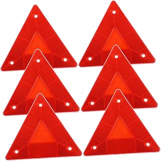 FAVOMOTO 6 Peças Refletor Triangular Sinal De Veículo De Movimento Lento Refletores Triangulares Sinal De Aviso Emblema De Carro Kit De Carroceria Bandeira De Carro Triângulo Refletor De