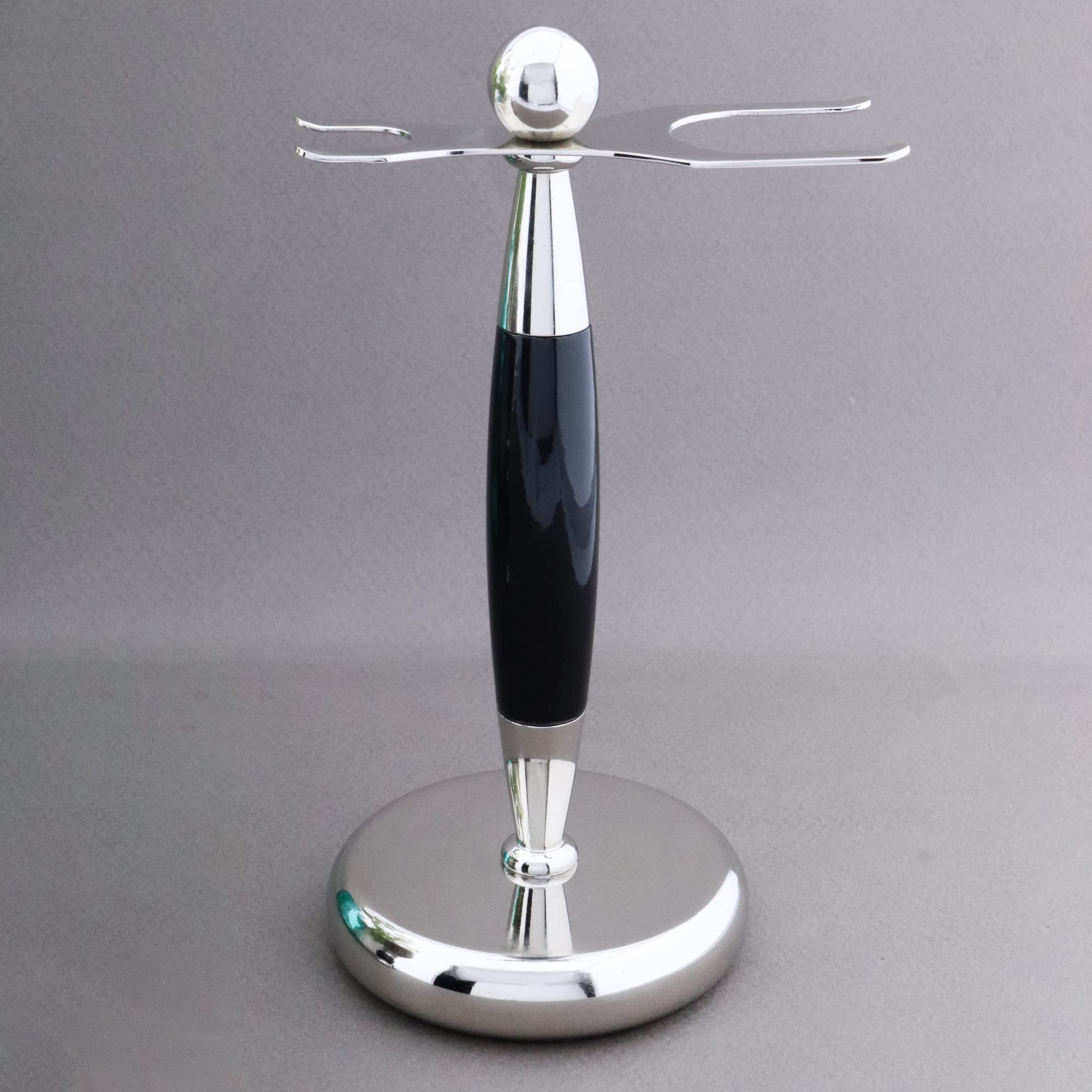 Jag Shaving - Set da barba da 3 pezzi con pennello da barba, 3 lamette da rasoio, pennello da barba super per capelli di tasso – supporto per rasatura – set da barba nero come set regalo