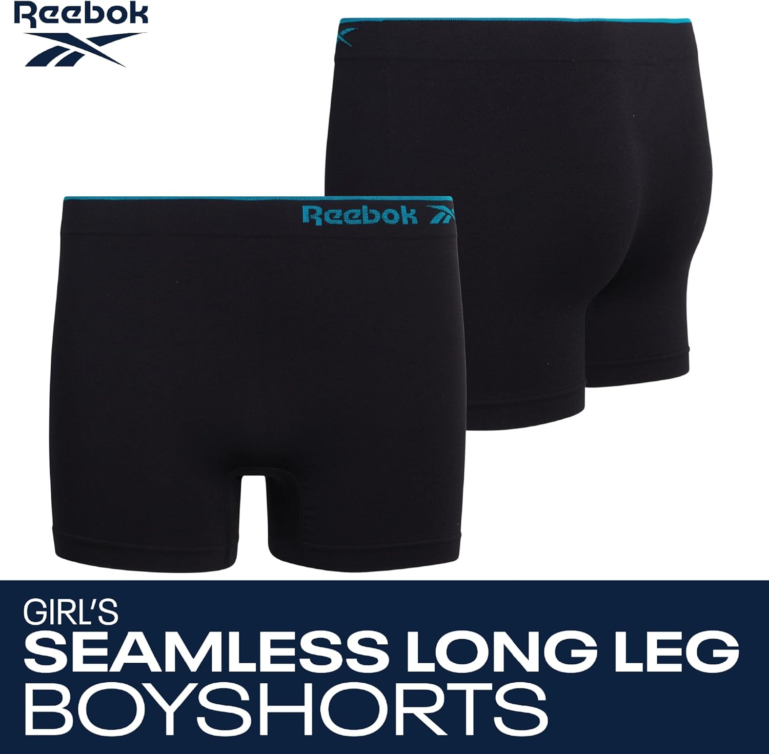 Reebok Girls Boyshorts - 8 Pack Soft Stretch Tag Free Long Leg 5" Inseam Girls Underwear Boyshorts Seamless Panties - Image 3