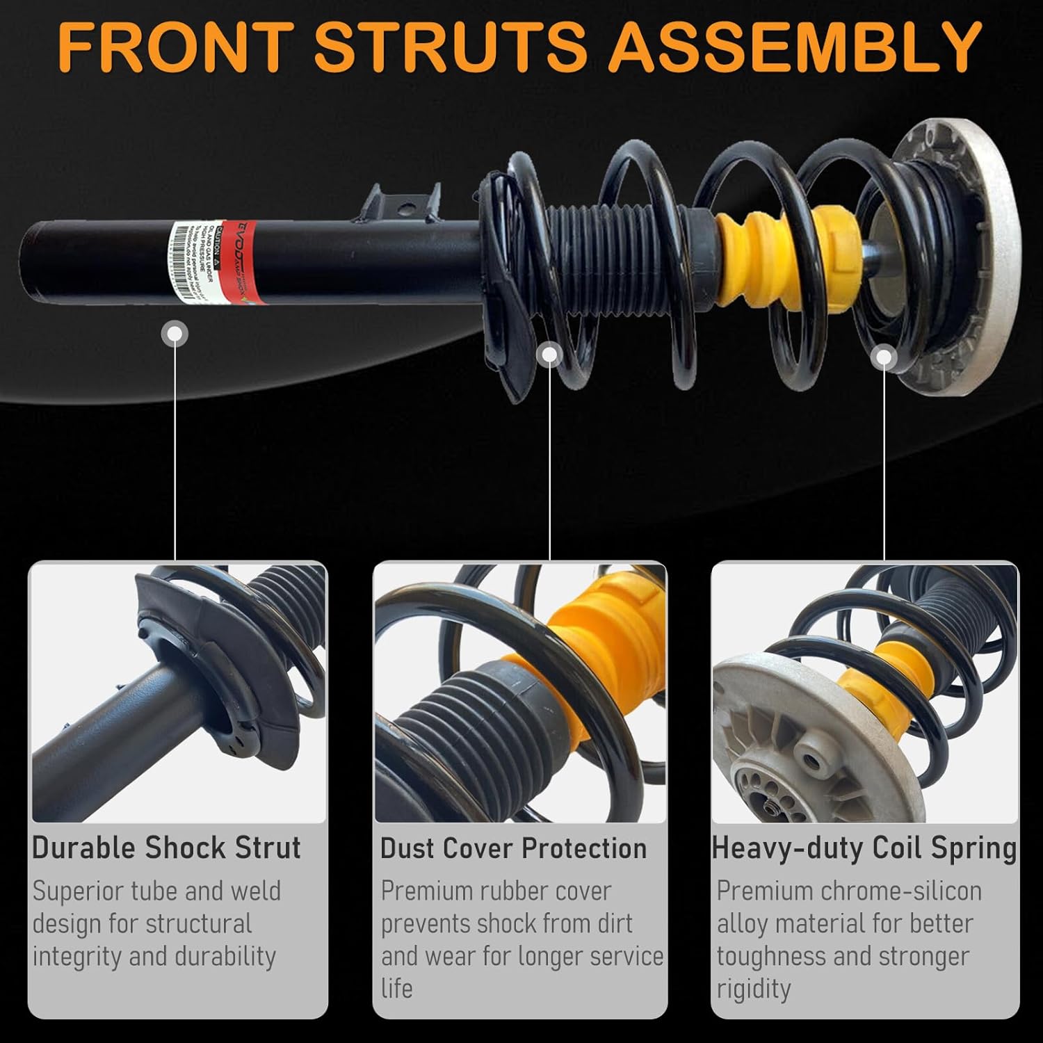 Front Struts Shock Absorber Assembly without EDC for BMW X3 F25 2011-2017, for BMW X4 F26 2015-2018 31316796315 31316796316 31316796417 31316796418 Left & Right