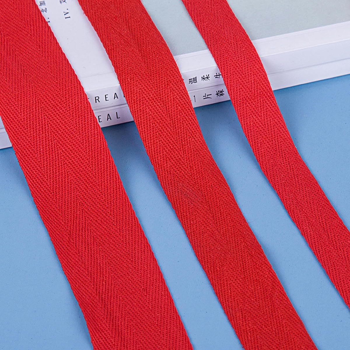 Cinta de algodón de 50 yardas Cinta de espiga Costura Overlock Correa de tela Cinturón Accesorios para manualidades DIY 10-50 mm-Cobre