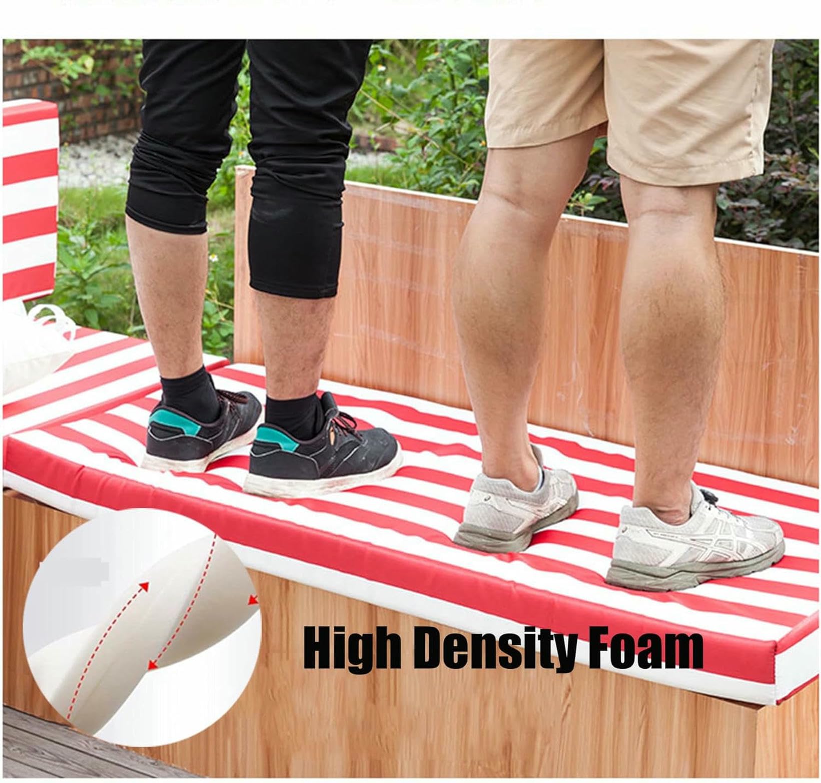 Patch Lunghi Lunghi Cojín Esterno, Non -Slip, per Mobili da Patio, Swing E Divano