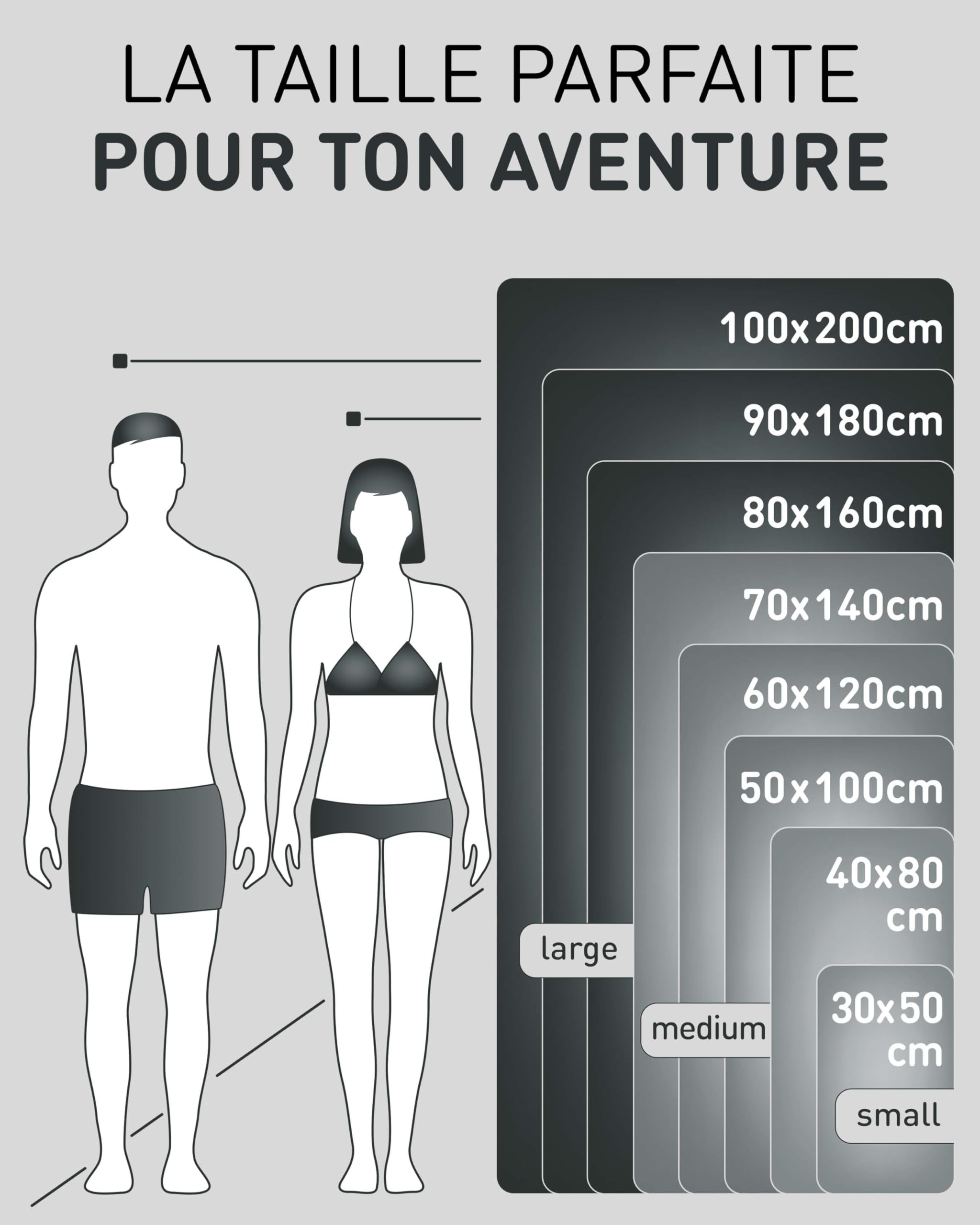 Fit-Flip Serviette Microfibre - pour Le Sport, Musculation et la Piscine - compacte, Ultra-légère et Rapidement sèche - Parfait pour Natation, Plage et Voyage