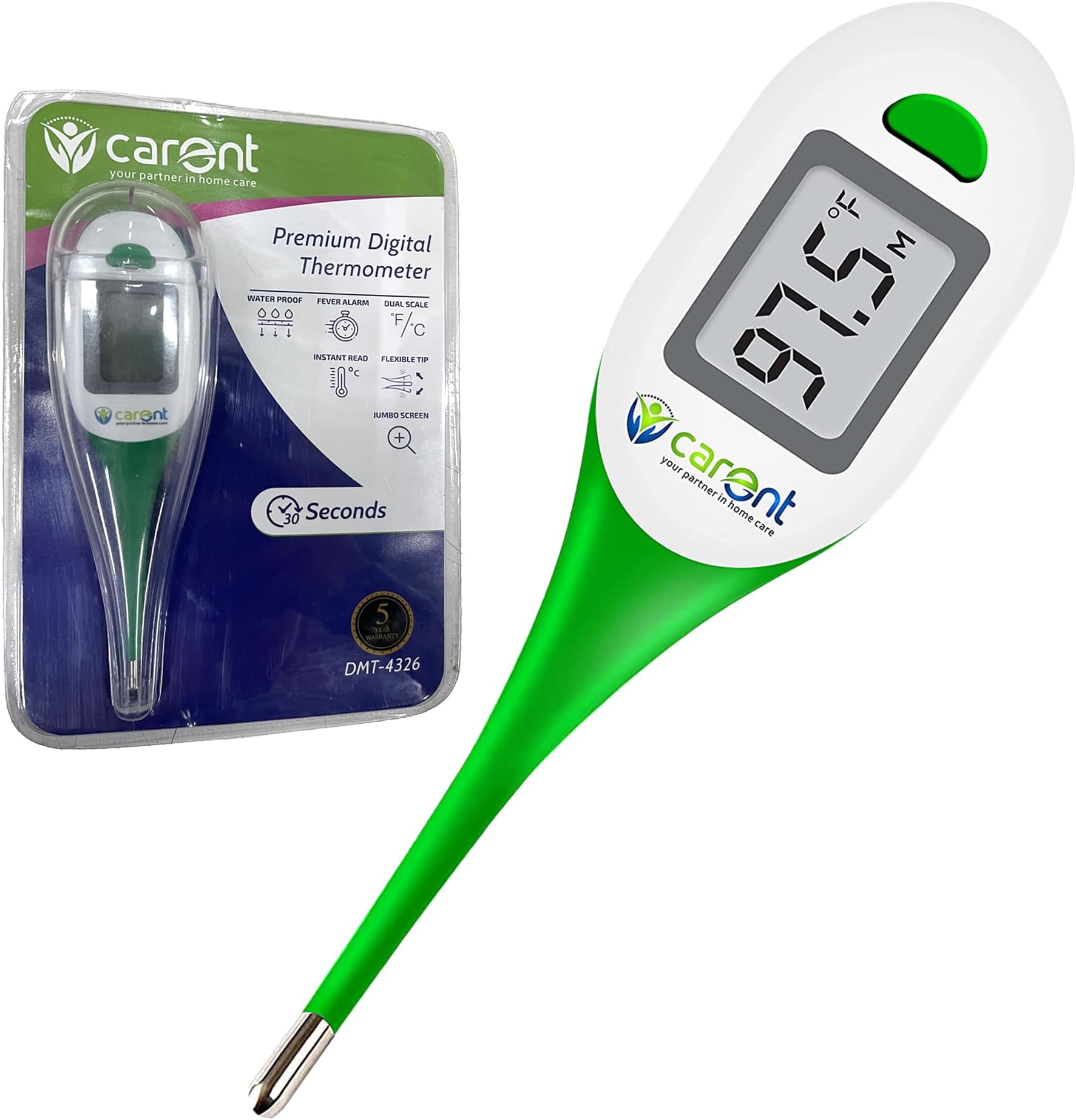 Waterproof Flexible Tip Digital Thermometer for Body Fever Kids Adults & Babies Thermometer-4326 | CE & US FDA Certified