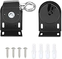 Vista 1 de Soportes para parasol con anillo de metal, piezas de repuesto para sombra, compatibles con persianas enrollables Coolaroo (negro, 1 par)