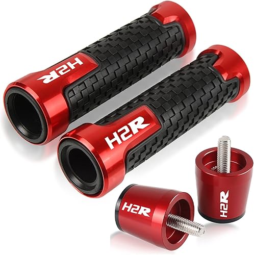 Para Kawasaki H2 H2R 2015 2016 2017 2018 2019 motocicleta antideslizante manillar mano goma agarres manillar extremos tapa tapón 78 pulgadas 0.866
