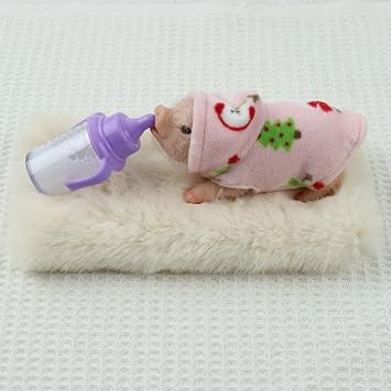 Mini Silicone Pet Pig Doll, Life, Like Soft Animal Toy With Clothes Bottle Pacifier, Eco Friendly Collectible Gift For Kids Adults