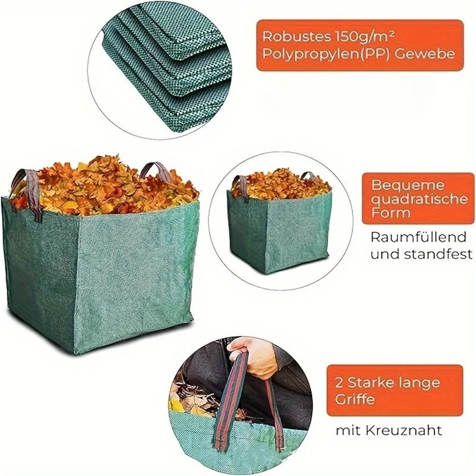 Bolsa para Residuos de Jardín Bolsa for hojas de jardín resistente 60/125L(125L)