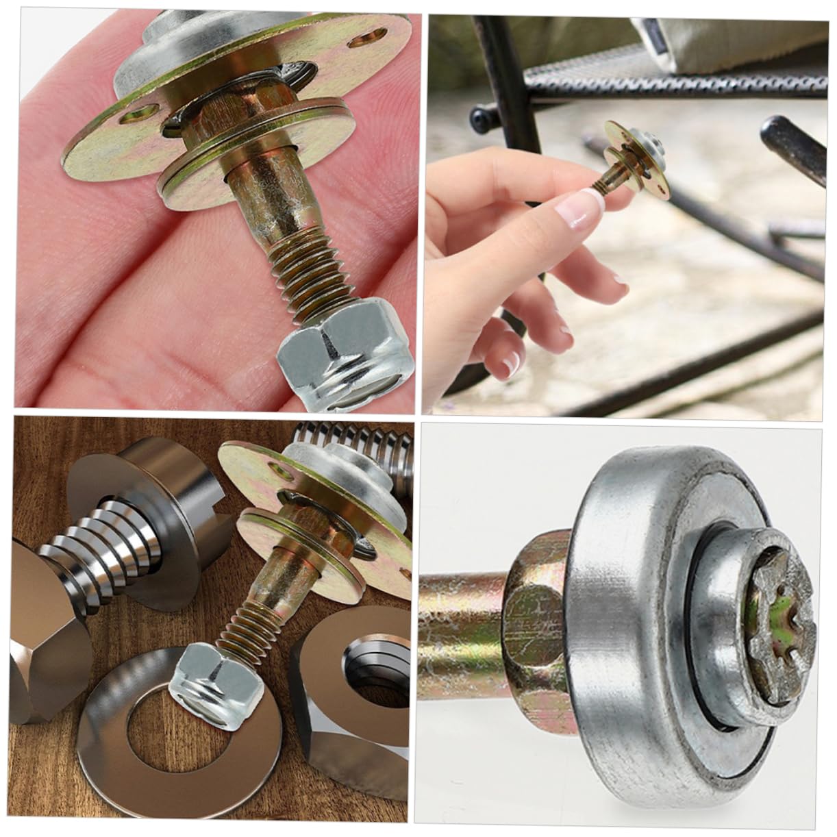8pezzi Ricambio Poltrona Dondolo Cuscinetti Collegamento in Ferro Placcato Sostituzione Per Accessori Interni Sedia Dondolo Facile Installazione e Durata Prolungata