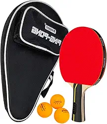 Raquete De Ping Pong Tênis De Mesa Profissional Com Raqueteira