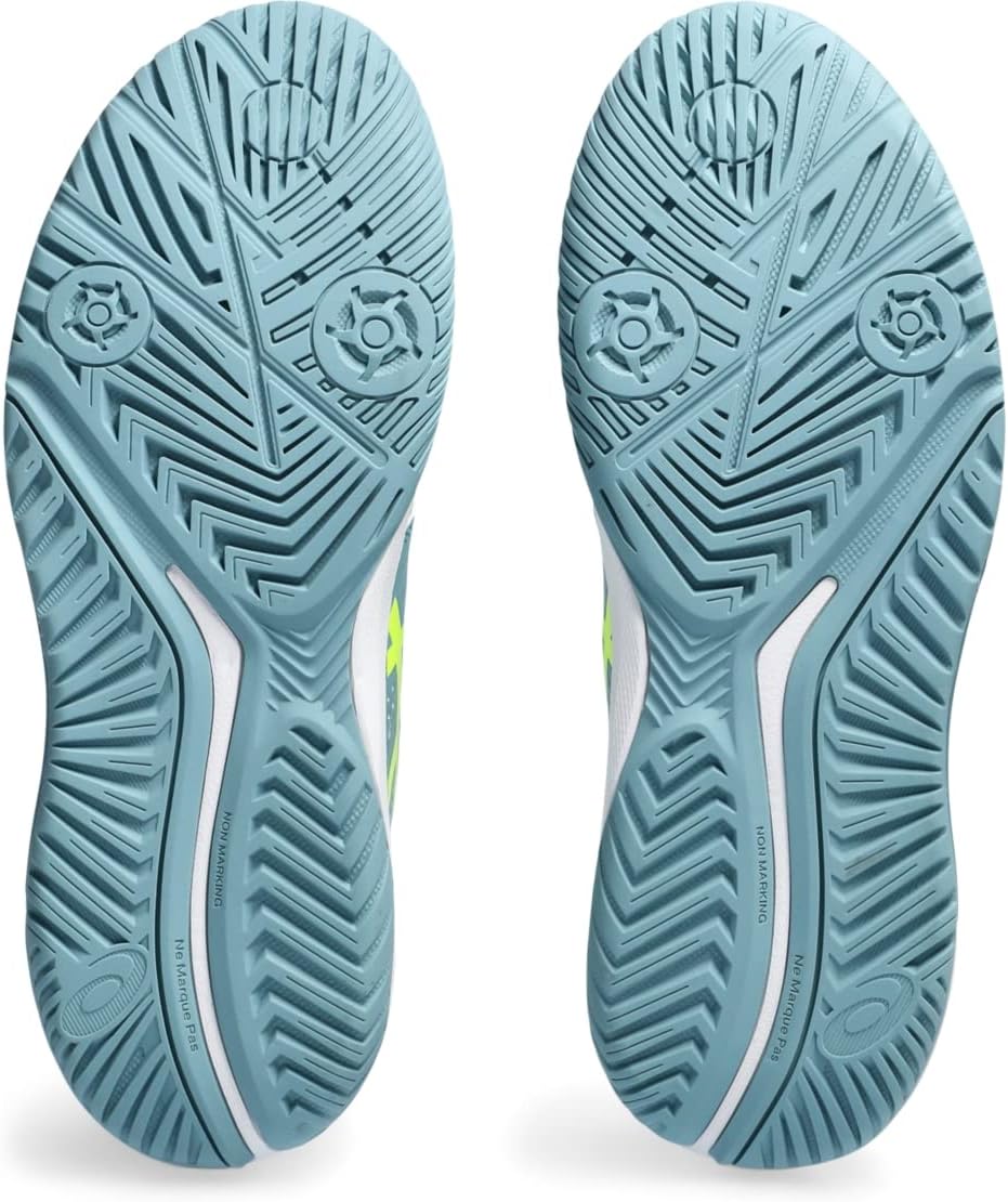 ASICS Women's Gel-Challenger 14 Shoes, 11, GRIS Blue/Safety Yellow