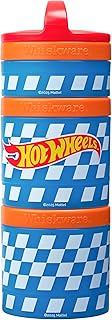Whiskware Hot Wheels Snack Containers, 3 Stackable Snack Cups, Checkers