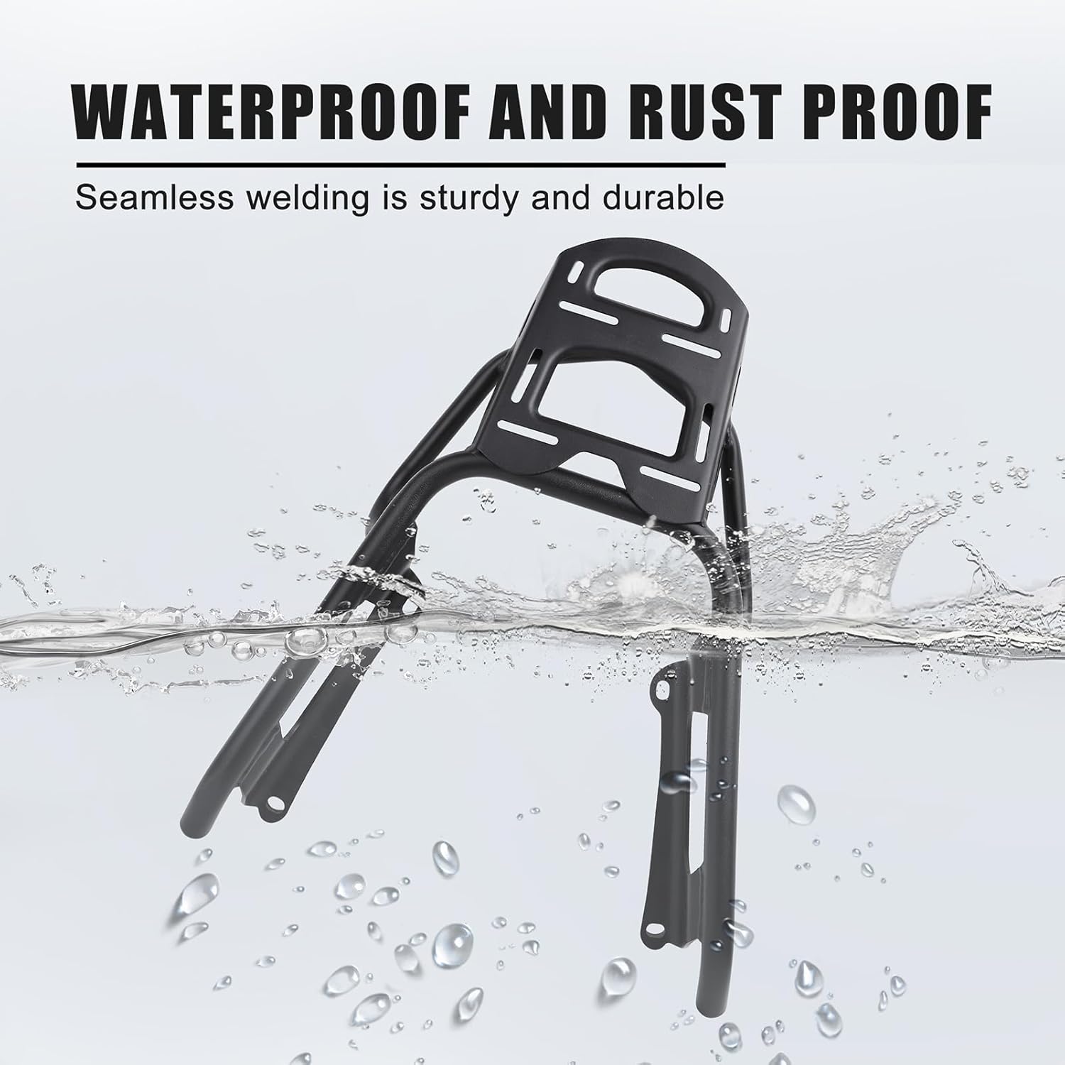 Mokuo Thickened Motorcycle Luggage Rack in Heavy Iron Material Compatible with Chinese 125CC 150CC Tank Scooter Yamaha ZUMA 2022-2023, 200KG Load Capacity