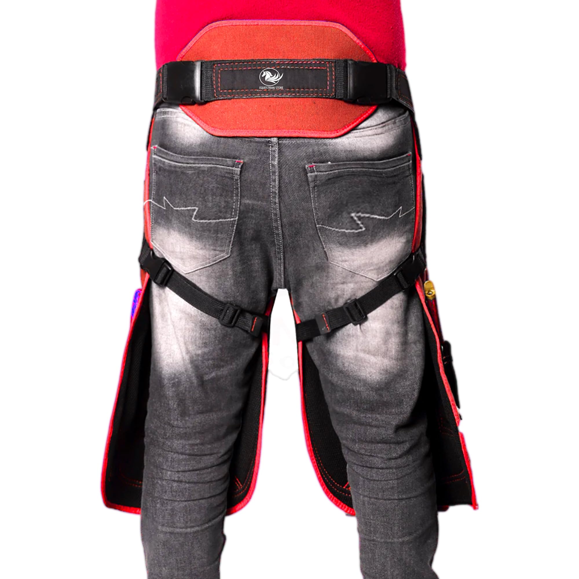 EQUESTRIAN STORE Delantal de herradura de 65 cm, lona de piel de forja premium, delantales de herrador, ante auténtico, delantal para herramientas de herrador, gorras de recorte, cuidado de pezuñas,