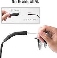 Vista 3 de MoKo Retenedor de lentes de neopreno (paquete de 2) de ajuste universal, retenedor de lentes de sol deportivos sin cola, correa de gafas de sol