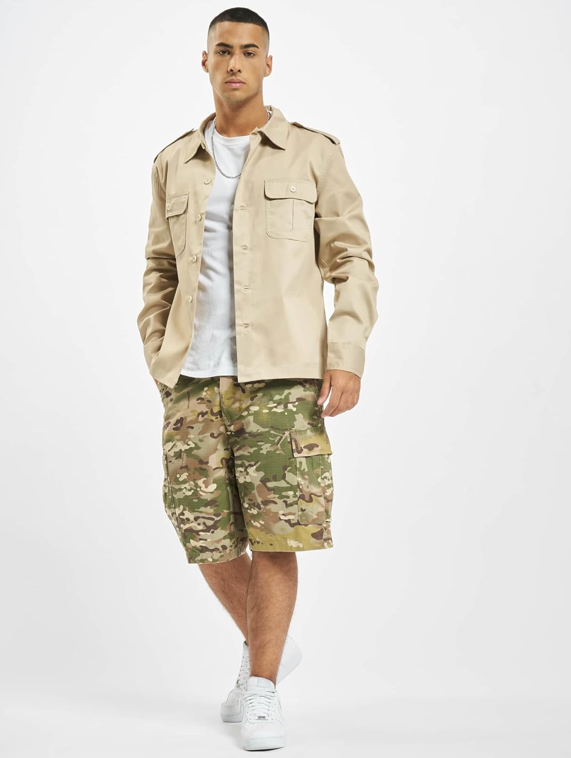 Brandit Men's BDU Ripstop Cotton Durable Breathable Multi Pocket Tactical Casual Active Outdoor Cargo Shorts