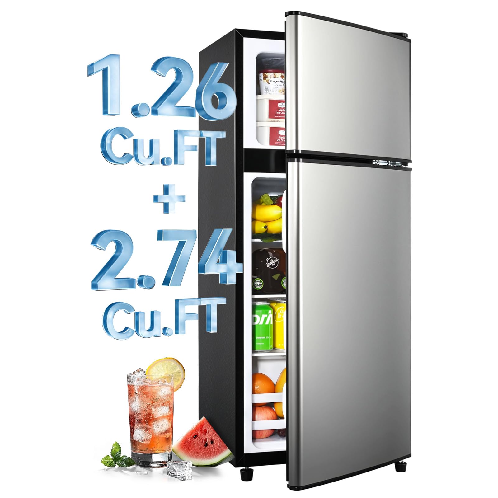 Anypro 4.0 Cu.Ft Fridge with Freezer